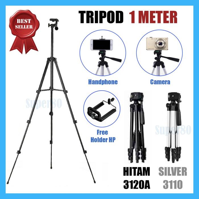 Tripod 1m Holder U Stand HP Kamera Phone GoPro 3110 Hitam 3120  Silver 3110 di Aksesorisponselku Tokopedia