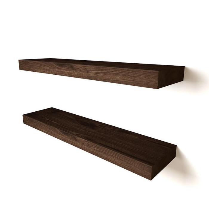 Gambar 200x30x4 ambalan dinding panjang preium rak dinding dapur - Cokelat, 160X30 dari ARAADEXORASI undefined Tokopedia