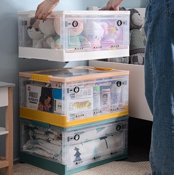 Gambar Container Box Lipat Penyimpanan Serbaguna Beroda Rak Lemari Kotak Baju - Putih, TY41001 dari sava grande undefined Tokopedia