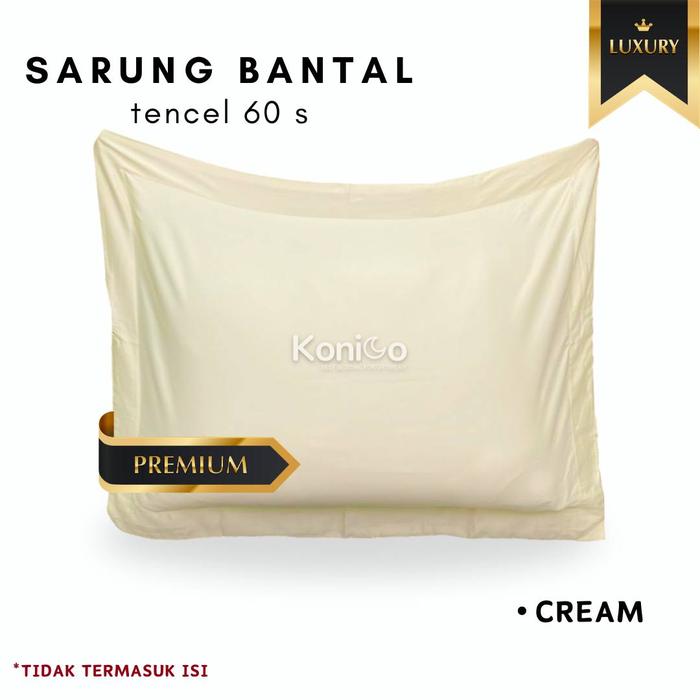 Gambar Sarung Bantal dan Guling Sutra Organik Tencel Premium 60S Anti Alergi Anti Jerawat - SARBAN CREAM dari Konico Bedding undefined Tokopedia