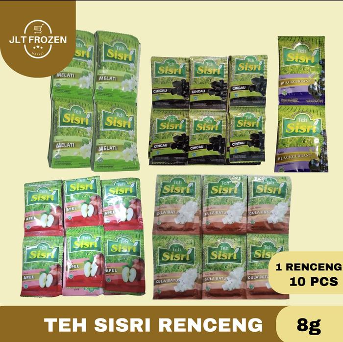 Gambar Teh Sisri RENCENG / Minuman Teh Serbuk Gula Batu / Apel / Cincau / Mangga / Tea Extract - 15pcs - Gula Batu RENC dari JLT Frozen Market undefined Tokopedia