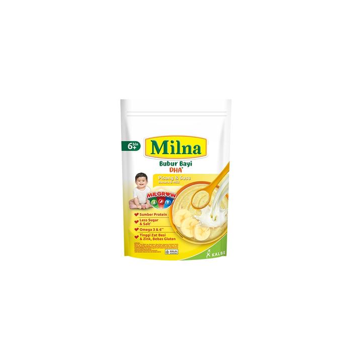 Gambar MILNA - Bubur Bayi Reguler 6+ Bulan - Bubur MPASI - 120gr - Pisang, Milna dari Allofsnackid undefined Tokopedia