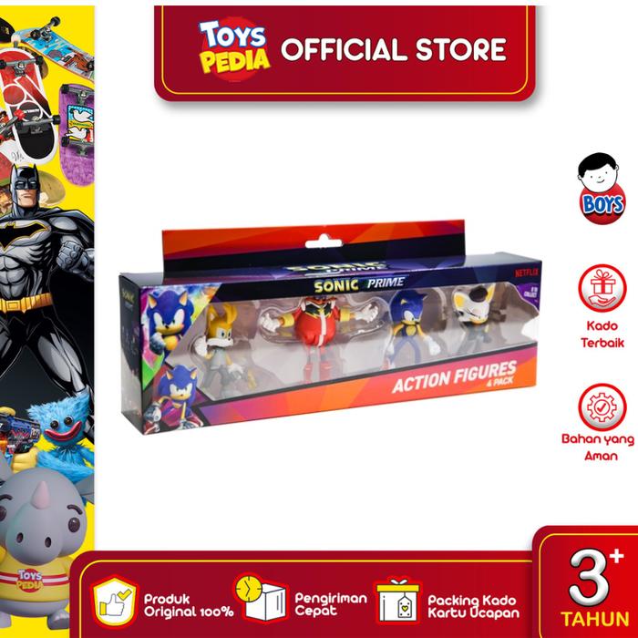 Gambar Mainan Action Figure Sonic Prime Articulated Action Figure 4 Pack dari Toyspedia undefined Tokopedia