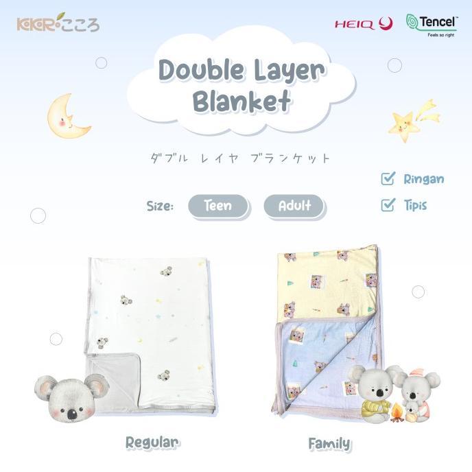 Gambar KOKORO STORY Double Layer Blanket / Selimut Kain Dua Lapis Tipis | Selimut Anak Bayi dan Dewasa Dingin Motif Karakter Halus Lembut Bahan Tencel - Baby, Regular dari HELIOSP undefined Tokopedia
