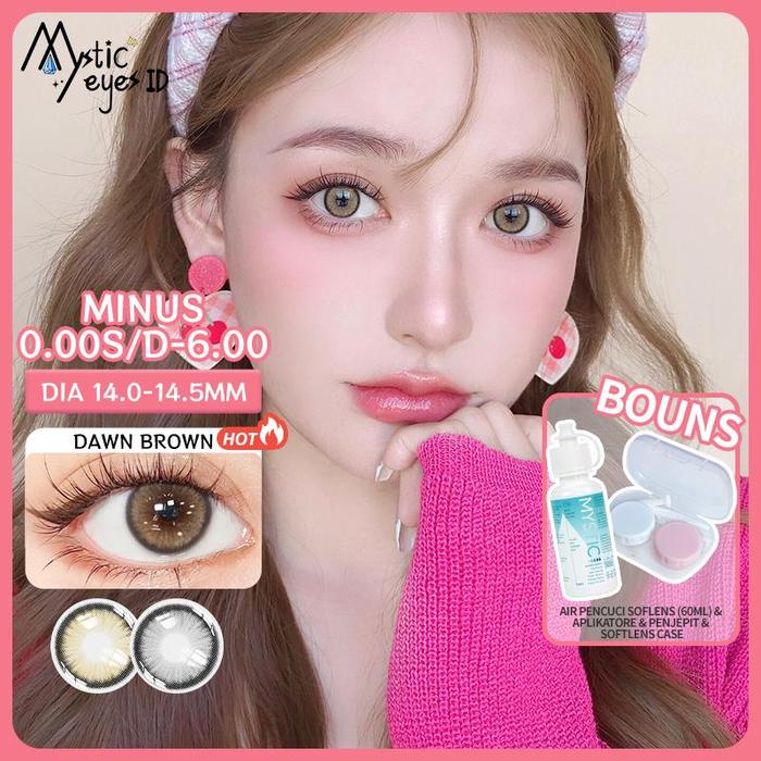 Gambar [Beli 1 Gratis 2] Mysticeyes Softlens Minus (-0.00 s/d -6.00) Softlens set: 1 Pasang Softlens + Air Pencuci Softlens 60ml +Casing Gratis - Dawn 2, -1.25 dari Mystic Eyes ID Shop undefined Tokopedia
