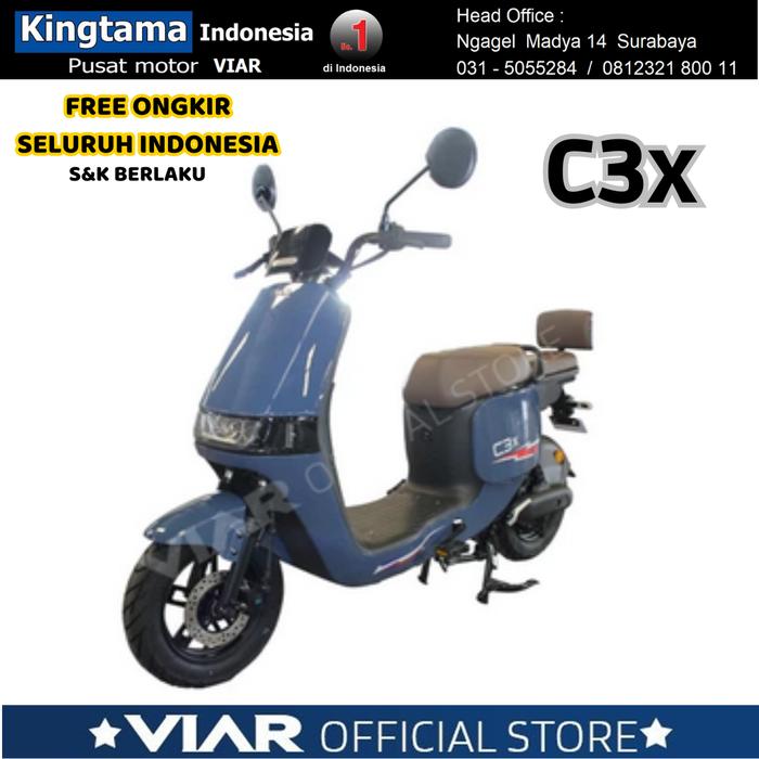 Gambar Sepeda Listrik VIAR C3 - PROMO - ORIGINAL - New C3x Biru Ab, Pulau Jawa dari MOTOR VIAR INDONESIA undefined Tokopedia