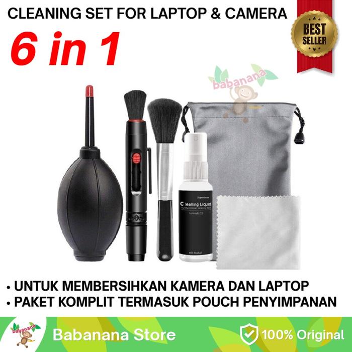 Gambar 6 in 1 Cleaning Kit Set Pembersih Kamera Laptop Komputer Brush Blower - 6 in 1 dari babanana store undefined Tokopedia