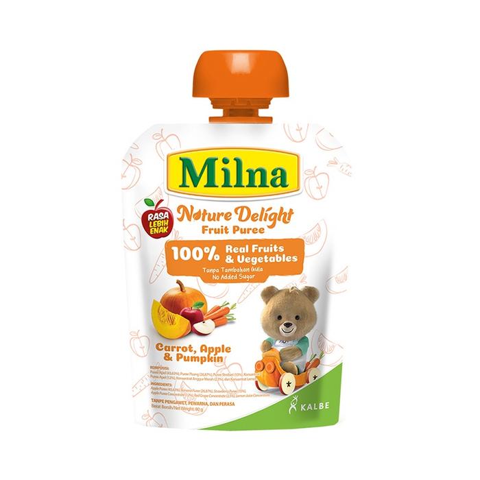 Gambar MILNA - Nature Delight Fruit Puree - 80gr - Pure Bayi - Cemilan Bayi - Milna-PureCarro dari Allofsnackid undefined Tokopedia