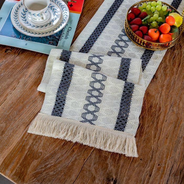 Gambar Table Runner Premium - Taplak Meja Makan Rajut Grey - 30x50cm dari Sejati Official Store undefined Tokopedia