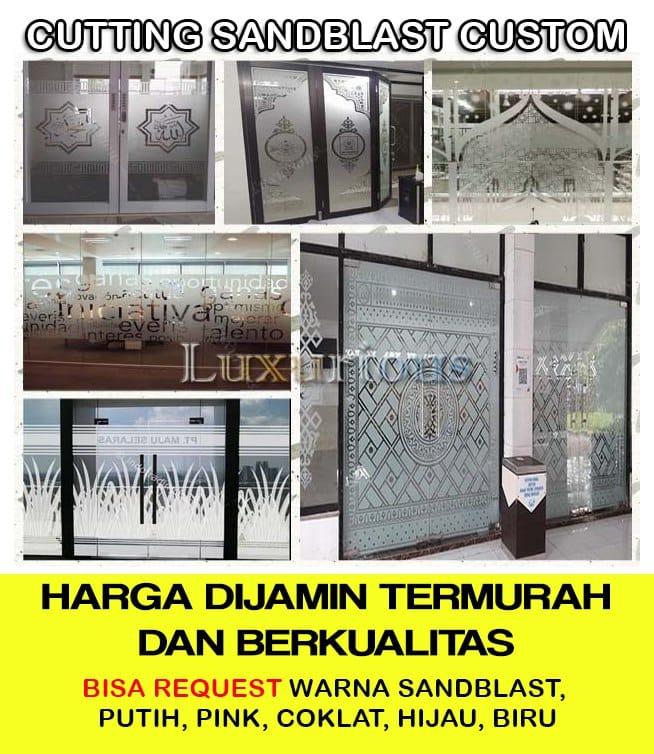 Window Sandblast Sticker Jual Cutting Sticker Sandblast Custom Cetak Stiker Kaca Sandblast ...