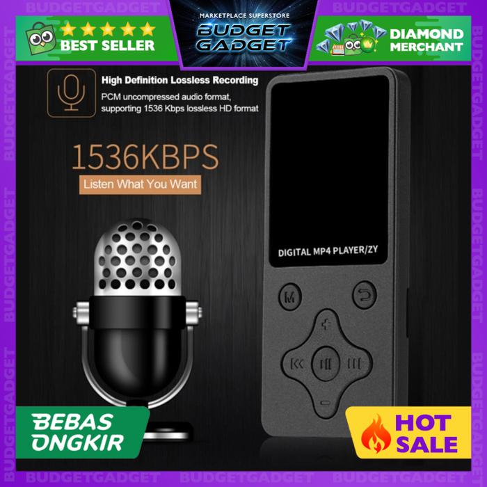 Gambar ZYZY MP4 MP3 PLAYER Portable Music Media MP3 WMA WAV - T1 - full black dari BudgetGadget undefined Tokopedia