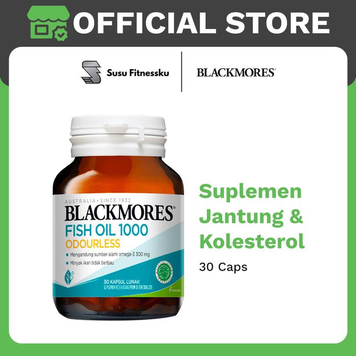 Gambar Blackmores Odourless Fish Oil 1000 30 Softgels Omega 3 Tidak Berbau - ISI 30 dari Susufitnessku_NEW undefined Tokopedia
