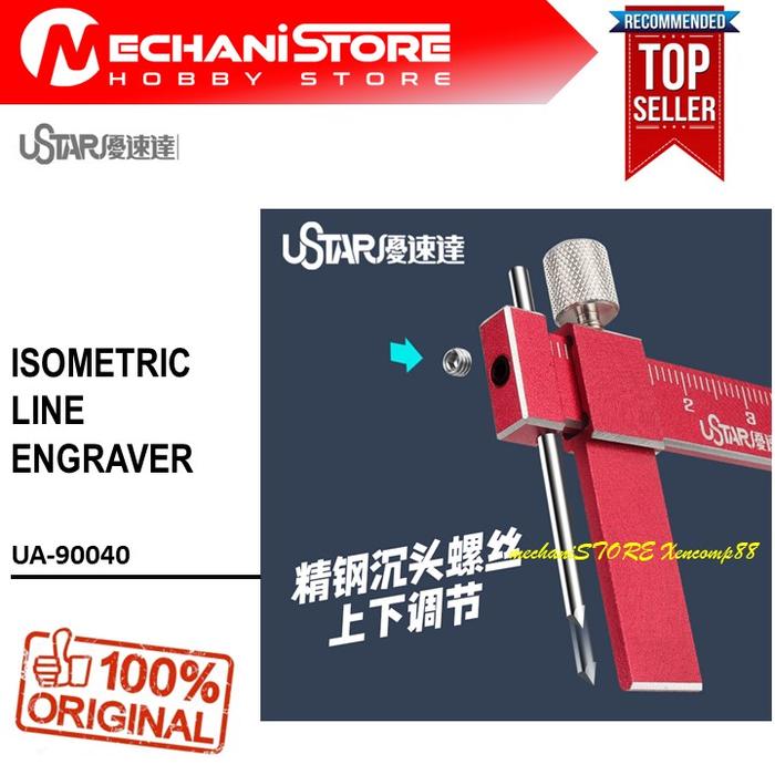Gambar USTAR UA-90040 Isometric Line Engraver - Panel Line Tools Scriber Chisel Model Kit dari mechaniSTORE Bandung undefined Tokopedia