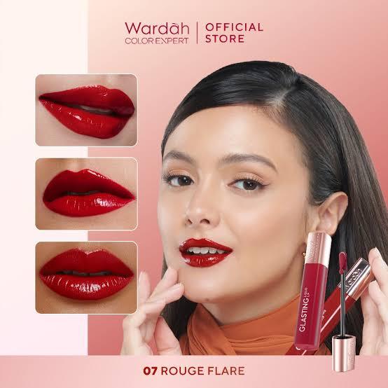 Gambar NEW! WARDAH GLASTING LIQUID LIP - 7. Rouge Flare dari Myfa_Official undefined Tokopedia