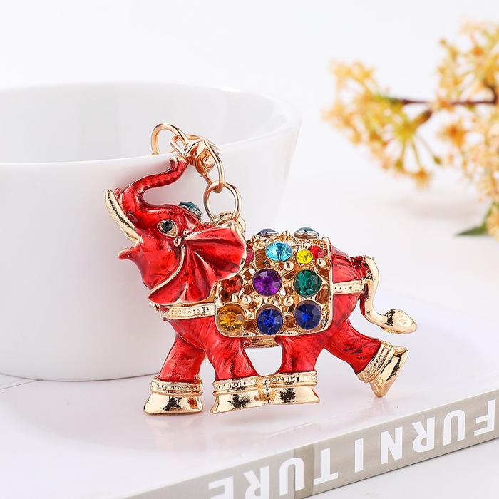 Gambar HSM Souvenir Gantungan Kunci Gajah Oleh Oleh Bangkok Negara Thailand - Gajah Merah dari Happy Supermart undefined Tokopedia