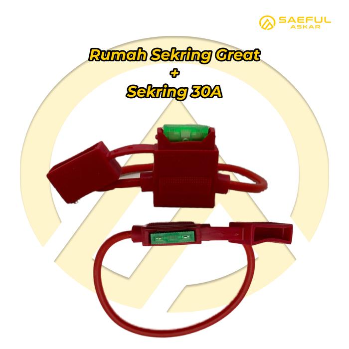 Gambar rumah sekring tancap - rumah fuse - box sekring sepeda listrik - Sekring 30A dari Saeful Askar undefined 5 Tokopedia