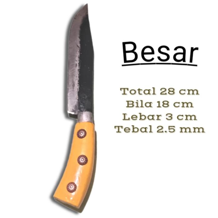 Gambar Pisau Dapur Baja Per Cap Garpu Panjang 28 cm Paling Tajam - Total 28 cm dari Hayat.Online undefined Tokopedia