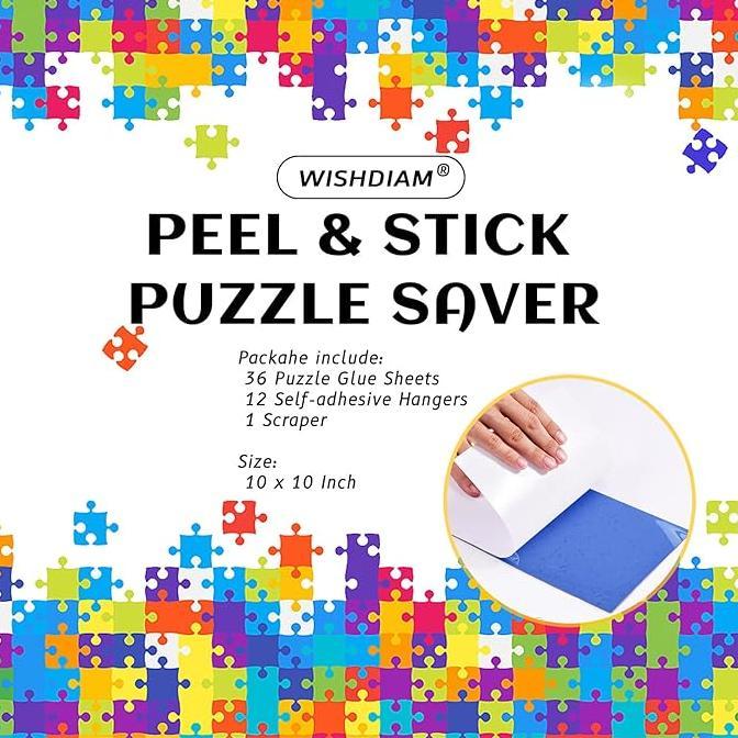 Gambar Puzzle Glue Sheets 6 X 1000 Puzzles 36 Puzzle Saver Sheets Peel Stick Puzzle Saver No Stress No Mess Clear Puzzle Sticker Sheets Preserve Your Puzzles With 12 Adhesive Hangers 1 dari Batosai Store333 undefined Tokopedia