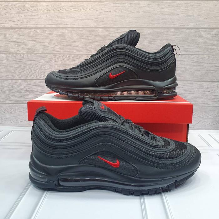 Gambar SEPATU PRIA NIK€ AIRMAX 97 PREMIUM QUALITY - hitam Lis merah, 39 dari Gudang sepatu jakarta undefined Tokopedia