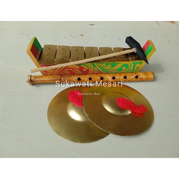 Gambar Gamelan Gangsa Mini Cengceng Otok Otok Seruling Suling Paket Mainan Edukasi Alat Musik Tradisional Bali - Gangsa 3 Item dari snackk shop undefined Tokopedia