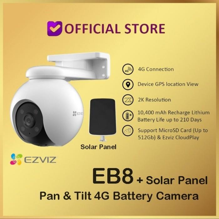 Gambar Ezviz EB8 4G 2K Smart Home IP Camera Outdoor CCTV + SolarPan Ezviz EB8 - EB8 + Solar dari Dunia Mas Computer undefined Tokopedia
