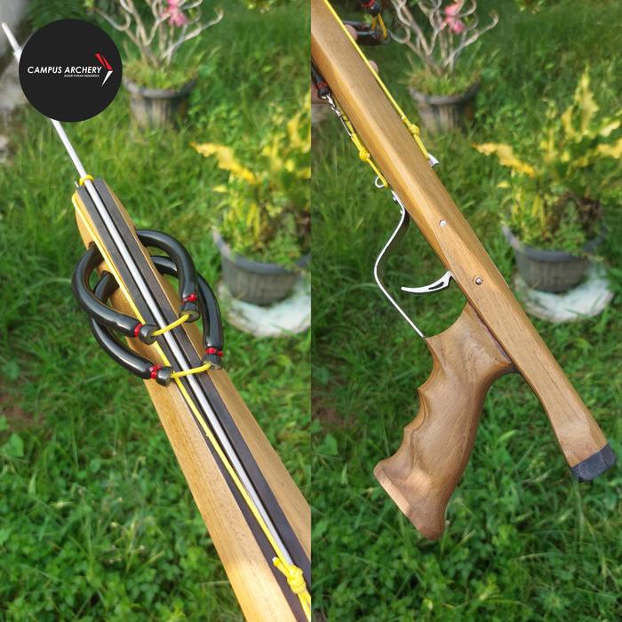 Gambar Speargun Panah Ikan 50cm Laminasi Trigger Mono Professional Handmade dari Campus Archery Indonesia undefined Tokopedia