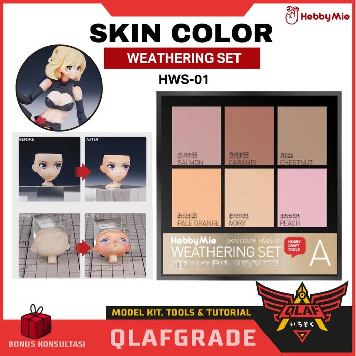 Gambar Weathering PASTEL Hobby mio - skin dust chipping brush cleaning color pastel efek kulit karat debu model kit gundam figure doll varian - Skin color dari Wahkhilaf Kota Surabaya Tokopedia
