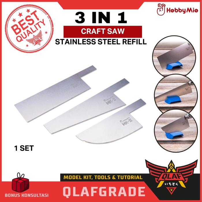 Gambar Pen HANDLE HOLDER Hobby Mio multifungsi cutter scriber scapper saw gergaji mini varian - Refill Saw 3in1 dari Wahkhilaf undefined Tokopedia