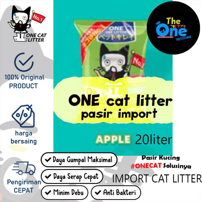 Gambar Pasir Kucing Gumpal Wangi Pasir One Cat 20liter ONECAT LITTER - Apple dari the one petstore undefined Tokopedia