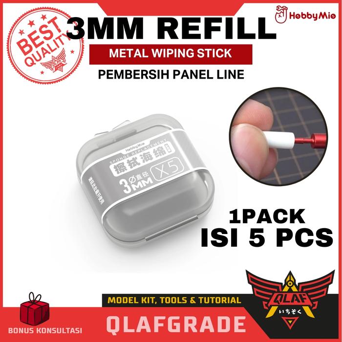 Gambar Pembersih Panel Line Metal Set 3 mm 5 mm Eraser PU TIP penghapus panel line clean sponge swab pembersih panel line wipe - Refill 3mm dari Wahkhilaf Kota Surabaya Tokopedia