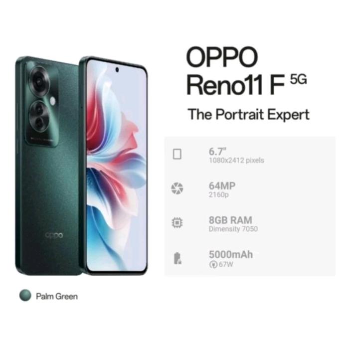 Gambar OPPO RENO 11F 5G RAM 8/256 GB (8GB + 8GB EXPANSION RAM) GARANSI RESMI - PALM GREEN dari Sahabat Phoneshop undefined Tokopedia
