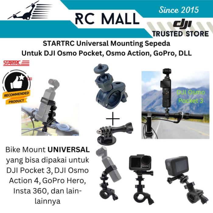Bike Mount Bracket Mounting DJI Osmo Nano DJI Osmo Pocket DJI Osmo Action  Pro DJI Osmo 360 GoPro Insta360 Mounting Sepeda Action Cam Camera Gimbal 