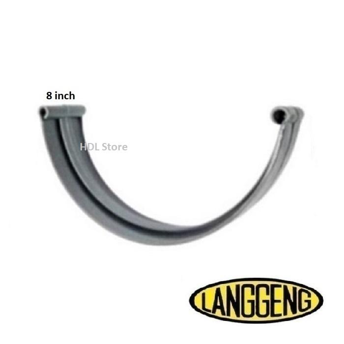 Gambar Langgeng Sambungan Talang Air PVC Setengah Lingkaran - 8" inch dari HDLStore undefined Tokopedia