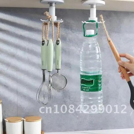Gambar Shelf Home Rotatable Storag Hook And Rotating Hooks Rack Organizer Kitchen Storage Cabinet Wall Hanger Design Bathroom Utensils dari Wanderers Step undefined Tokopedia