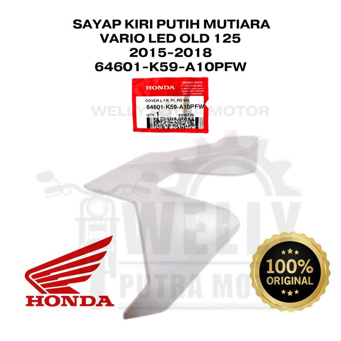 Gambar Paket Body Halus Vario 125 150 Led Old Putih 2015-2018 Ori AHM - Sayap Kiri dari Welly Putra Motor undefined Tokopedia