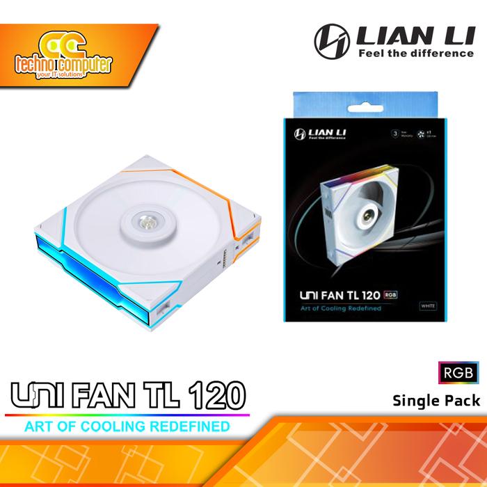 Gambar LIAN LI UNI FAN TL 120 - 120mm Single Pack Fan - Putih dari Techno Computer Bali undefined Tokopedia