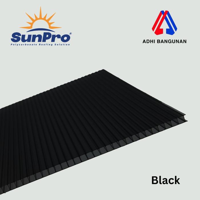 Jual atap polycarbonat/atap berongga TWINWALL SUNPRO 4.2mm/5mm - black ...