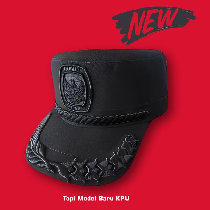 Gambar Topi Super Black KPU model komando - Hitam Rai 1, Tambah Nama dari africobundanusantara undefined Tokopedia