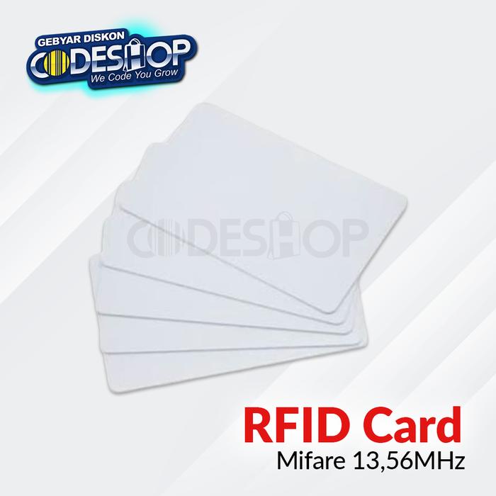 Gambar Kartu RFID Mifare 13.56 MHz Contactless Smartcard Blank Putih Polos - Biasa dari Codeshop Official Store undefined Tokopedia