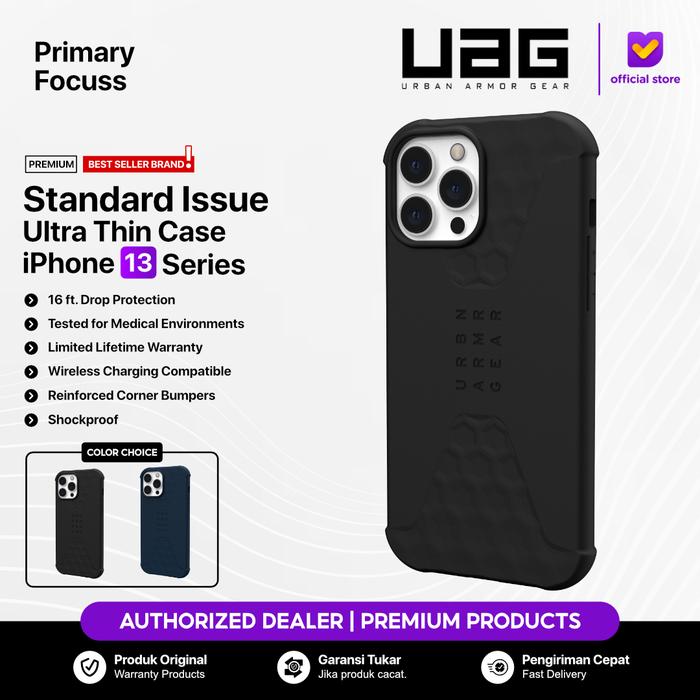 Gambar Case Compatible for iPhone 13 PRO MAX 13 PRO UAG STANDARD ISSUE Ultra Thin Shockproof - iPhone 13ProMax, Black dari Primary Focuss undefined Tokopedia
