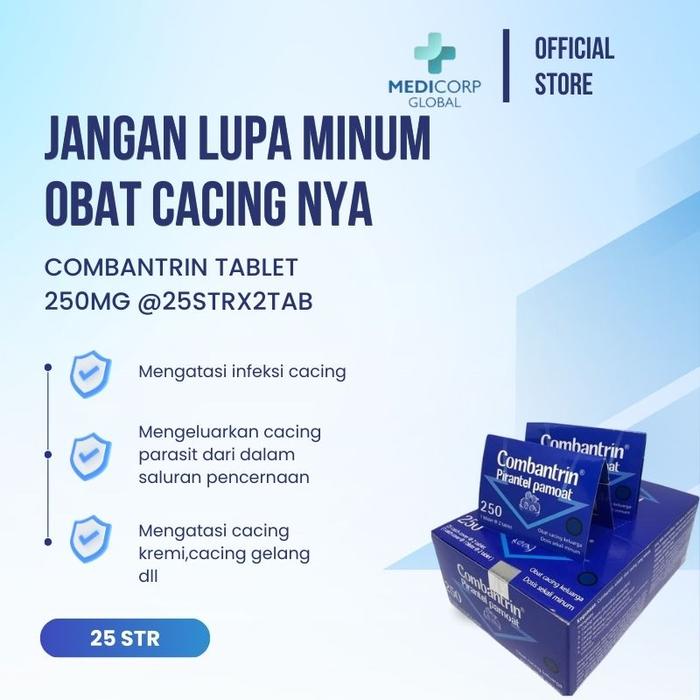 Gambar Combantrin 250 mg obat cacing / kremi tablet dewasa 1 dus dari Medicorp Global undefined Tokopedia