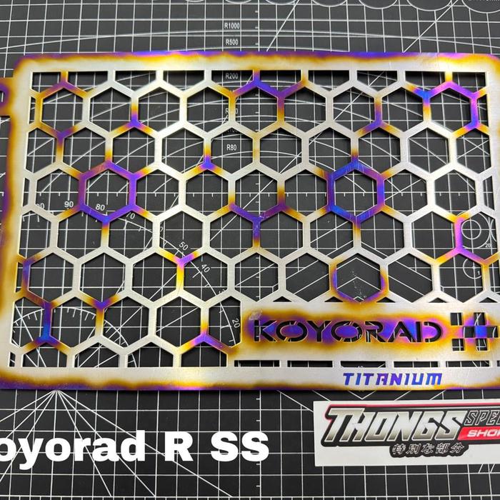 Titanium Radiator Cover Jual Cover Radiator Koyorad Plat Titanium Laser Cut - Ninja R - Kab ...