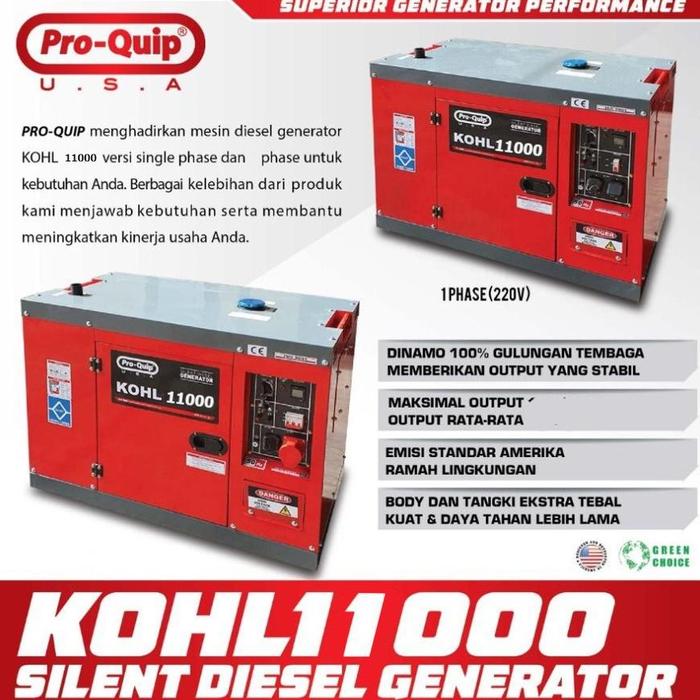 Gambar Genset Silent PROQUIP KOHL11000 7500Watt/ Power Generator Diesel Solar dari DAW Collection undefined Tokopedia