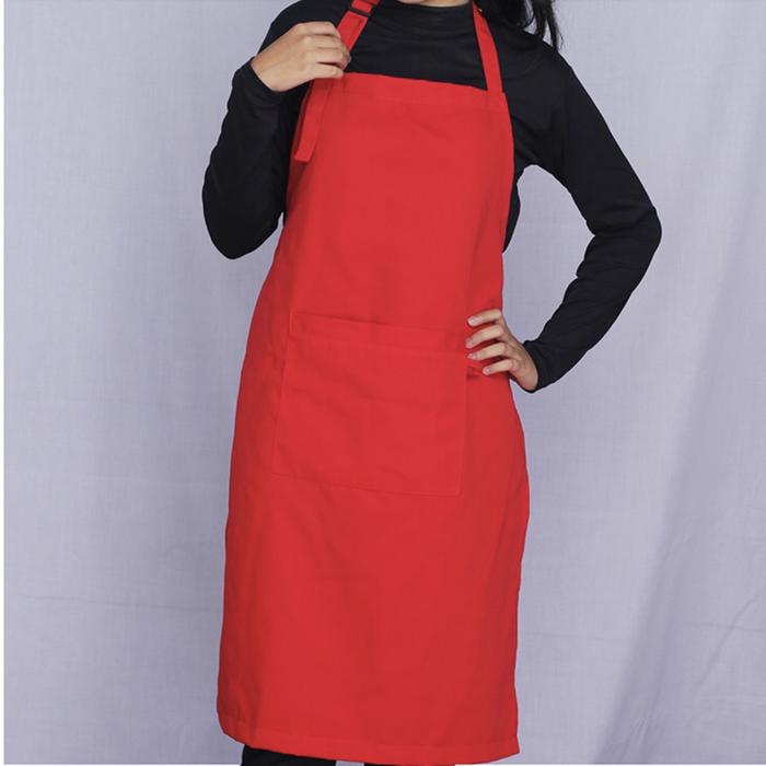 Gambar Apron /celemek Custom sablon logo minimal 4pcs - Merah, tambahan sablon dari progressivecloth.id undefined Tokopedia