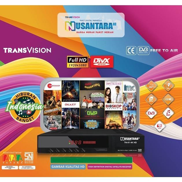 Gambar Populer Tanaka Dital Receiver Tn-02 4K Transvision Nusantara Hd C-Band dari pradacelltt undefined Tokopedia