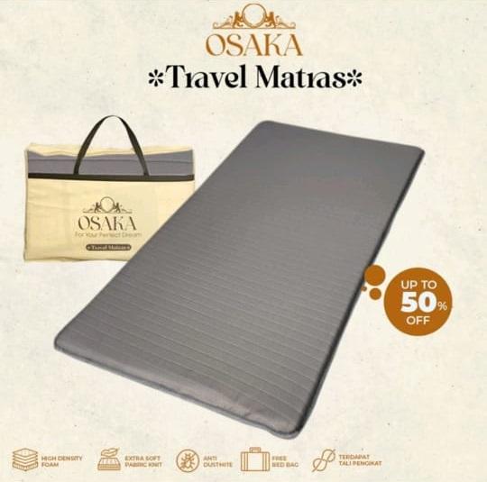 Gambar Kasur Lipat OSAKA Travel Mattres TAS Kasur Gulung Piknik Lantai - Abu-abu, 100 cm dari Tokopedia Diamond Store undefined Tokopedia