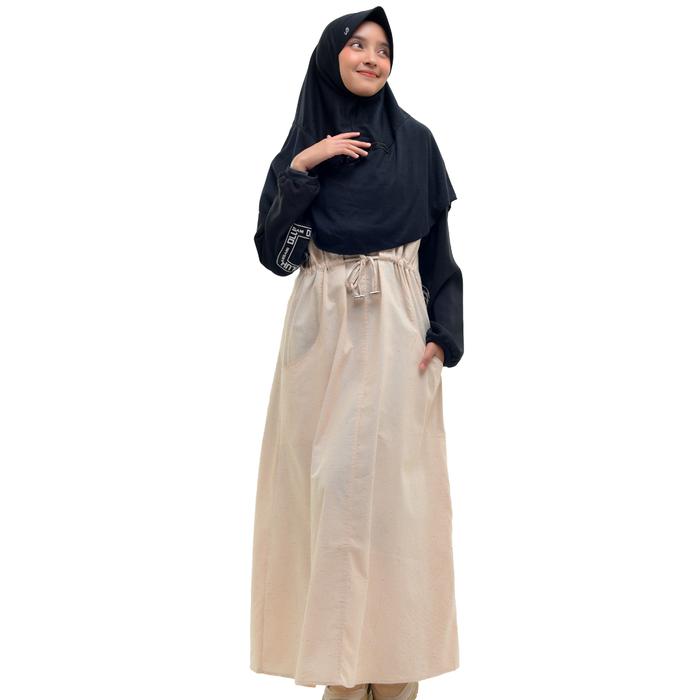 Gambar Rabbani - Atasan Over All Muslim Wanita Dara Lengan Pendek Zeenar Exclusive - 33B JerseyCream, XS dari Rabbani ID_NEW undefined Tokopedia