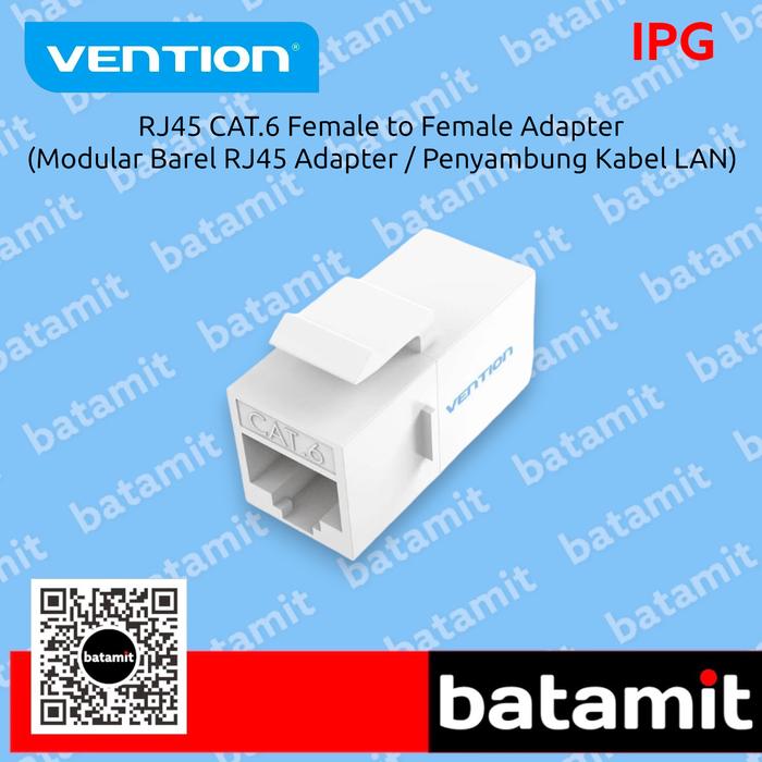 Gambar VENTION IPG Barrel Konektor RJ45 Cat.6 Keystone Inline Coupler - WHITE dari batamit undefined Tokopedia