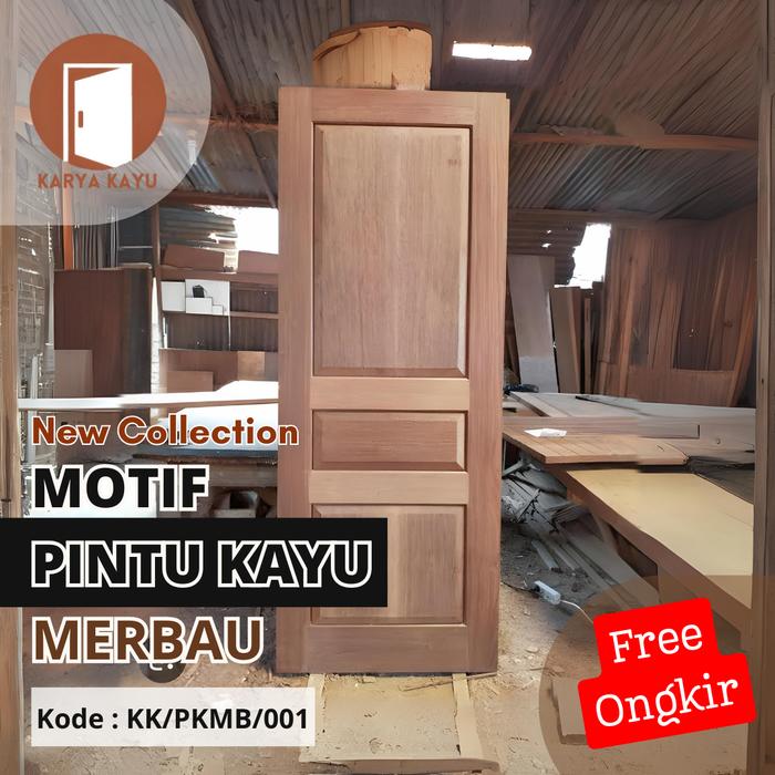Gambar Pintu Kayu Merbau Full Geblekan Asli Kuat dengan Desain Unik dan Teknik Geblekan Khas untuk Pintu Kayu dan Kusen Kayu - KK/PKMB/001, Kusen+Pintu dari Karya.Kayu undefined Tokopedia