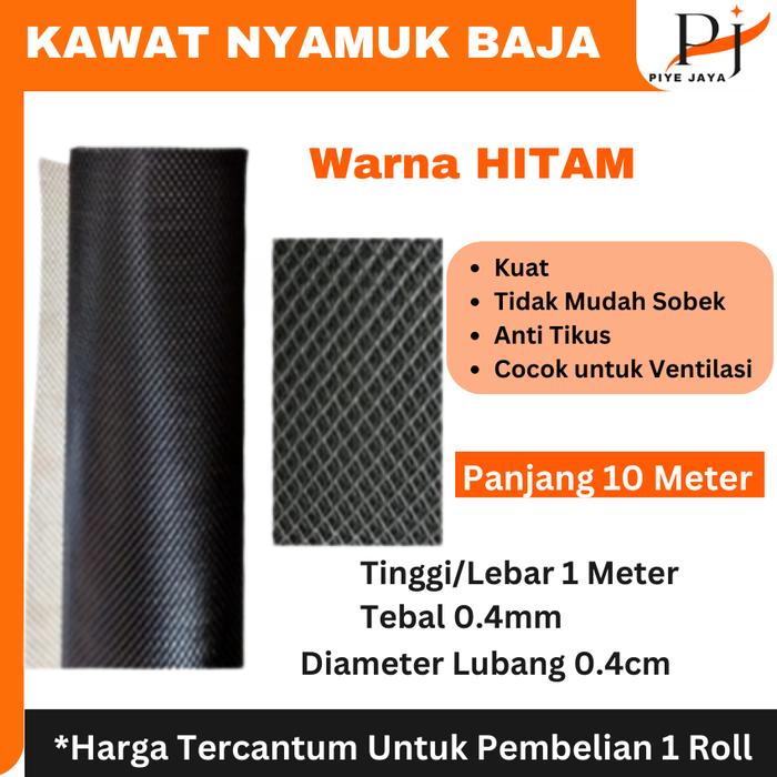 Gambar Kawat Parabola Jaring Pagar Kasa Ram Nyamuk Baja Warna Putih Hitam Coklat Per Gulungan Roll Tebal Untuk Penutup  Lobang Ventilasi Udara Pintu Jendela Anti Tikus - Hitam dari Jaya Piye undefined Tokopedia